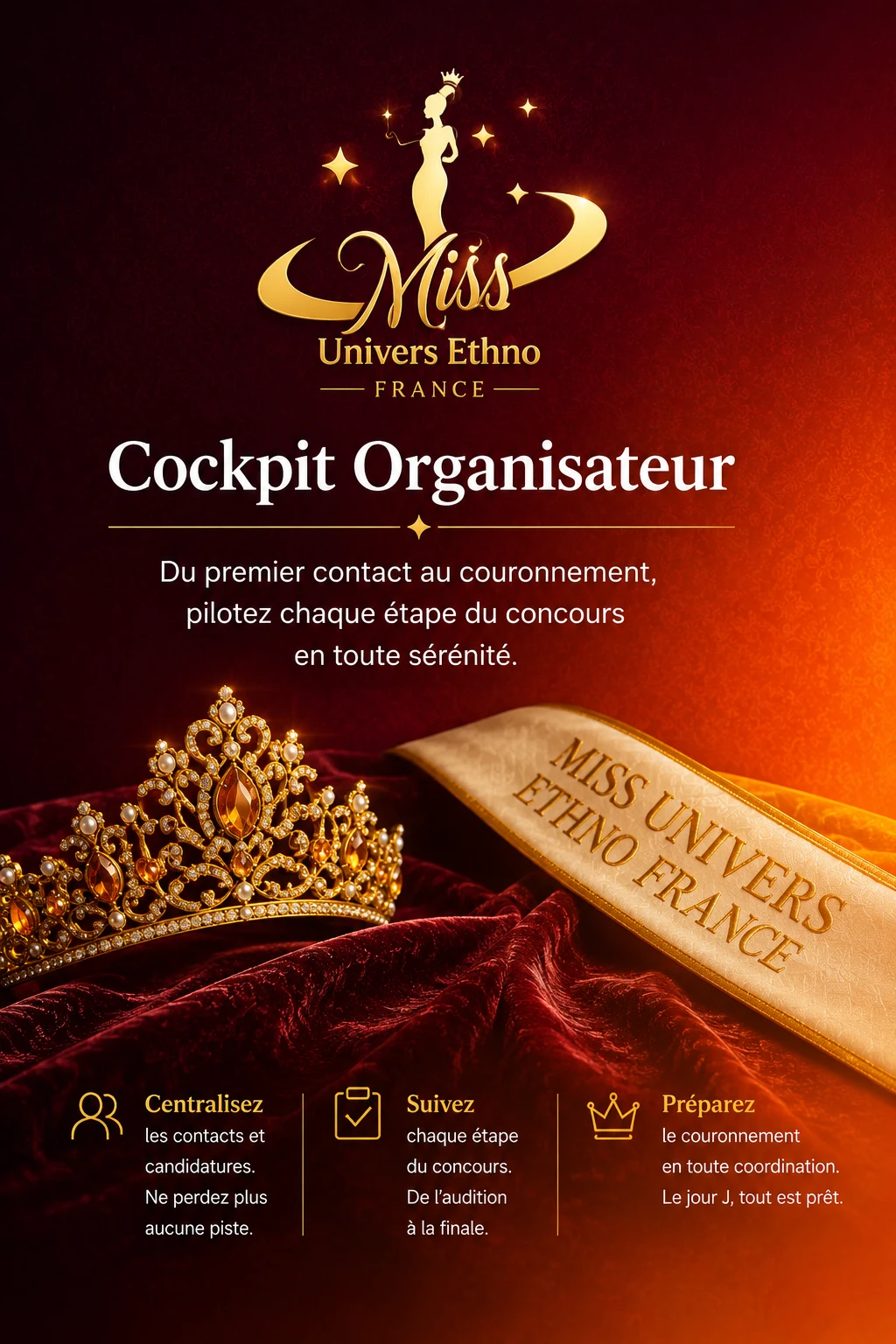 Miss Univers Ethno France — Cockpit Organisateur